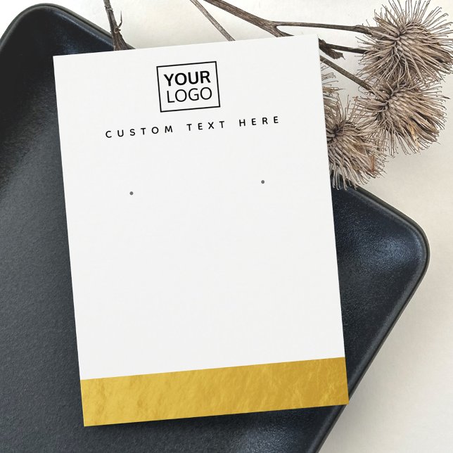 Bordure or logo personnalisé carte d'affichage d'o (Créateur téléchargé)