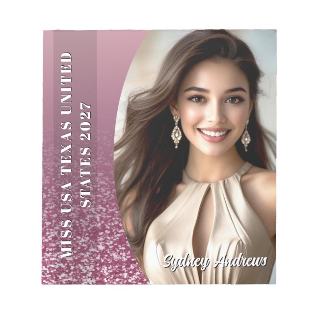 Bordure Pailletée de Framboise Bloc-Notes Photo Pe (Devant)