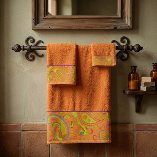 Bordure paisley orange