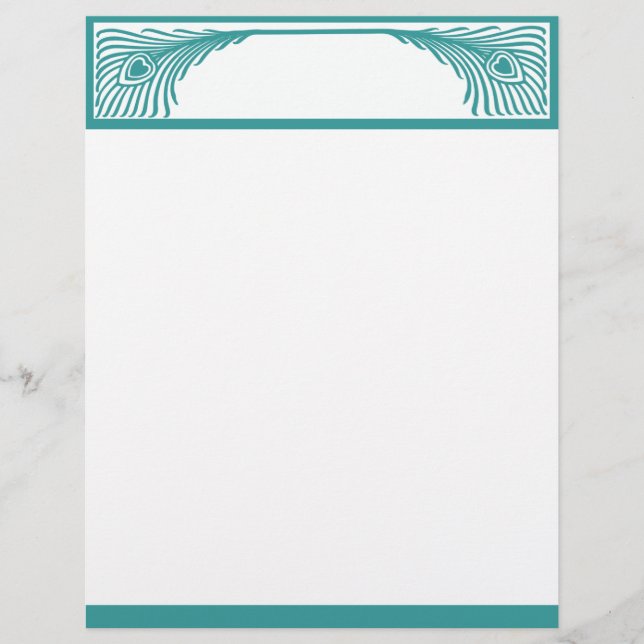 Bordure Peacock Feather personnalisable (Devant)