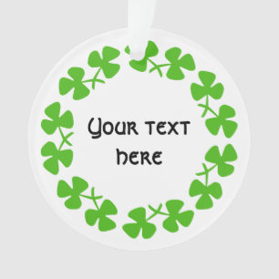 Bordure Shamrock verte Ajouter un texte
