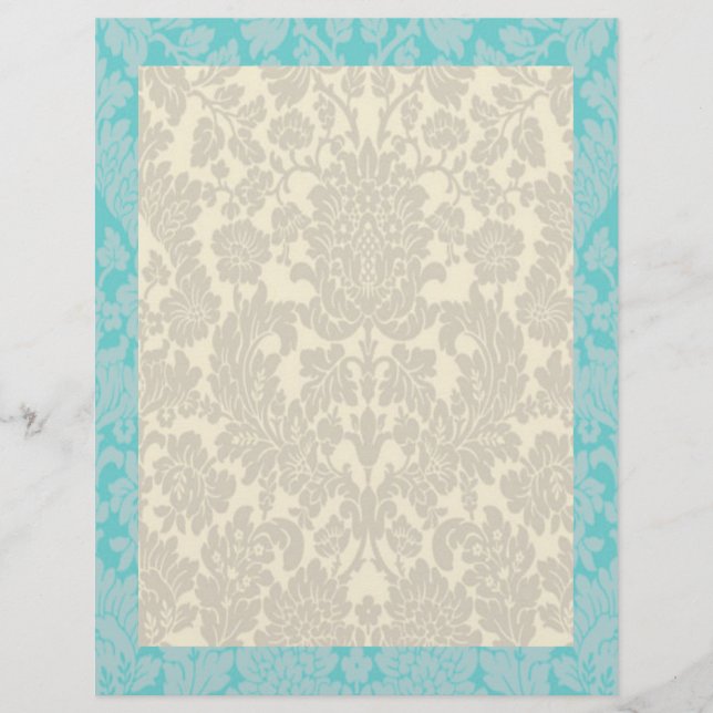 Bordure turquoise de Damas (Devant)