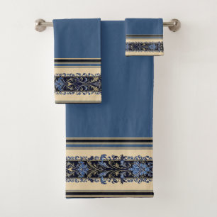 Bordure victorienne bleue et or