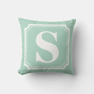 Bordure vintage Coussin Monogramme Personnalisé