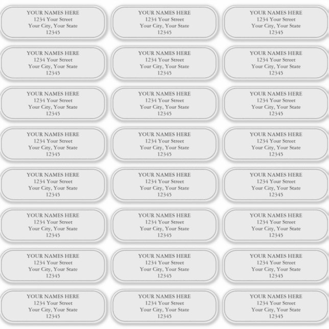 Bordures simples et arrondies Étiquettes de adress (Devant)
