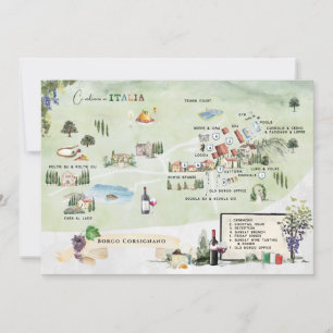 Borgo Corsignano   Invitation Carte Itinéraire