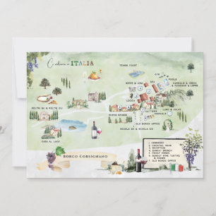 Borgo Corsignano   Invitation Carte Itinéraire