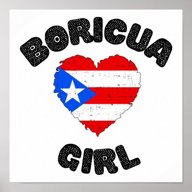 Boricua Girl Porto Rico Cute Poster (Devant)
