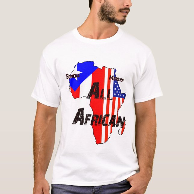 Boricua, Morena, tout l'Africain - T-shirt - (Devant)
