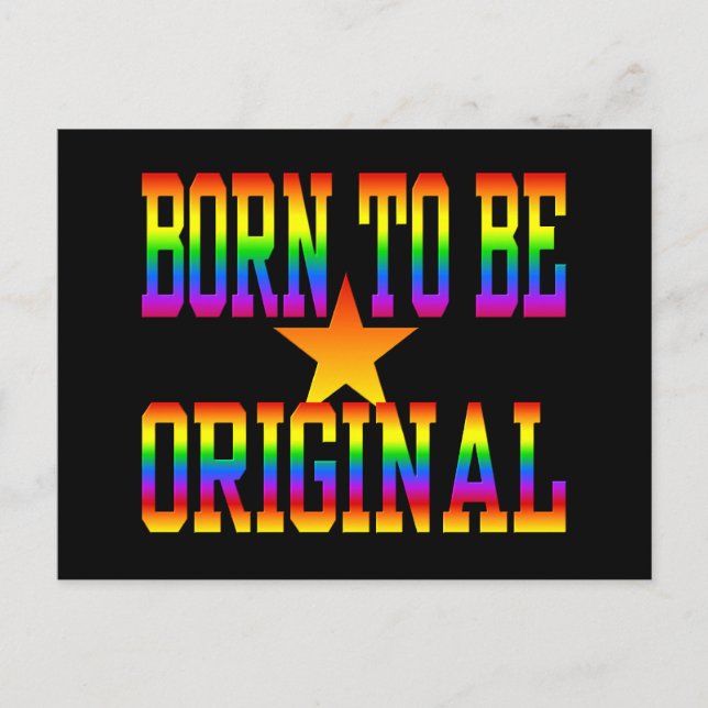 Born 2 Be Carte postale originale, personnaliser (Devant)