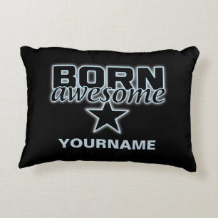 Born Awesome coussin personnalisé