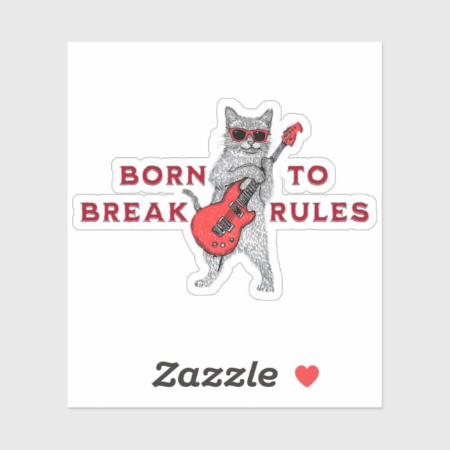 Born to Break Rules Sticker – Rebel Spirit Decal (Feuille)