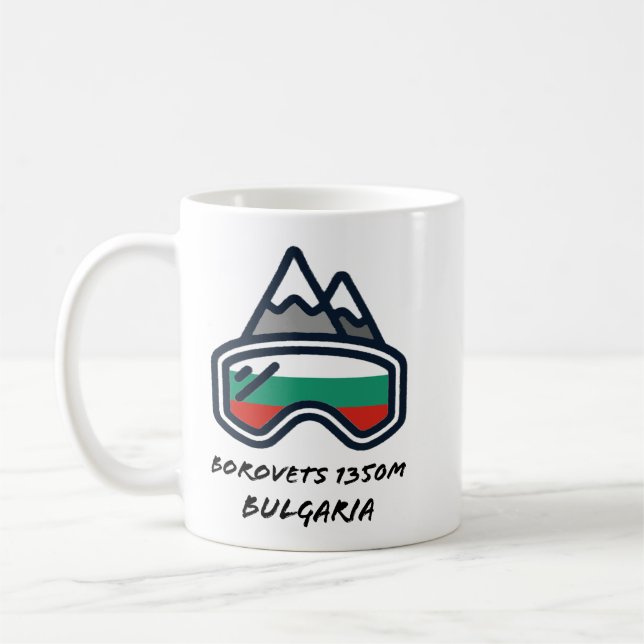 Borovets Ski Snowboard Resort Mug (Gauche)