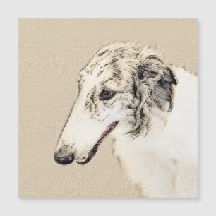 Borzoi (Argent Brindle) Peinture Chien Art origina