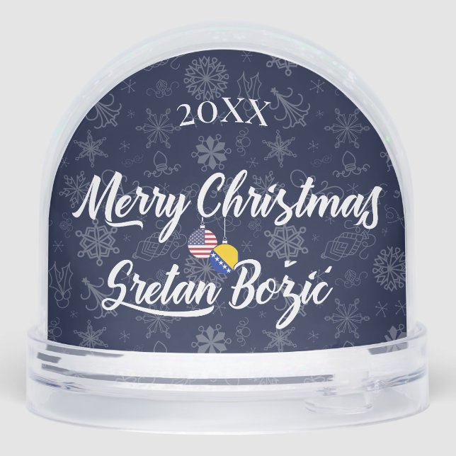 Bosnian American Bilingual Merry Christmas (Arrière)