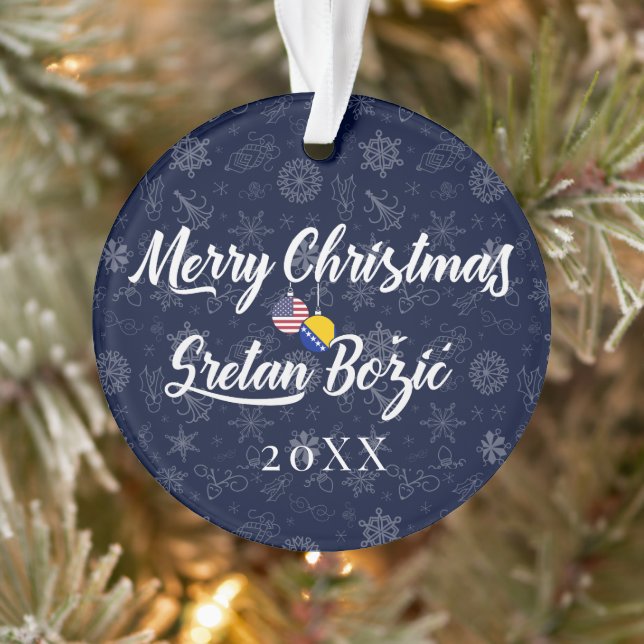 Bosnian American With Custom Year Bilingual (Arbre)