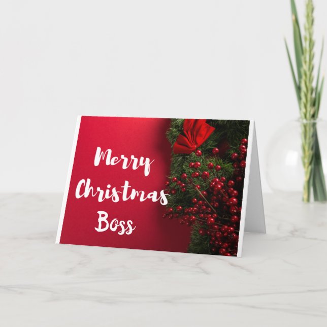 "BOSS" À LA CARTE DE VACANCES DE NOËL (Devant)