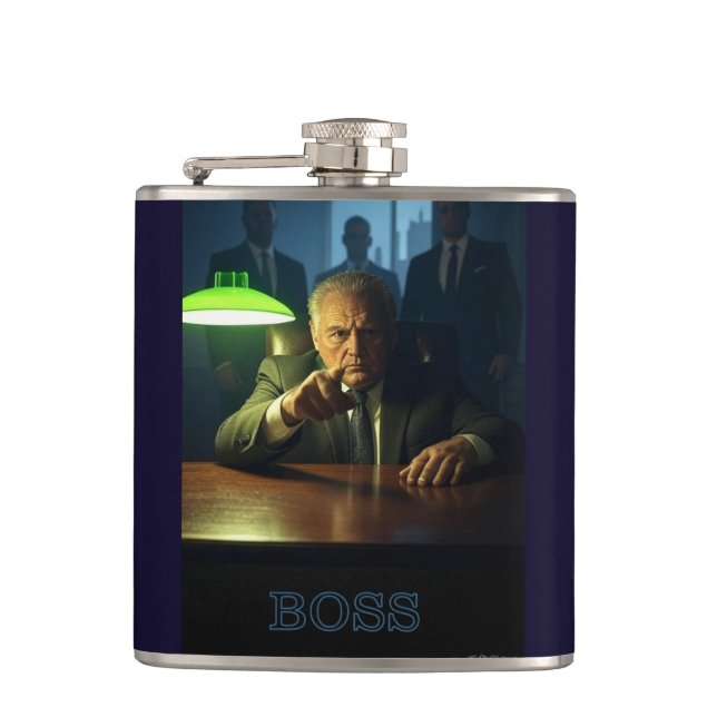 Boss avec flacon enveloppé de texte (Devant)