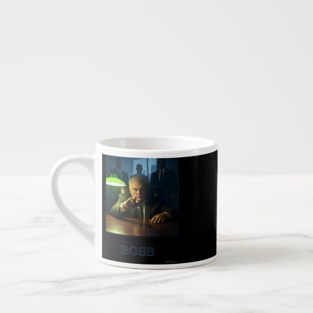 Boss avec texte espresso mug deux côtés (Gauche)
