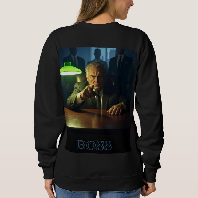 Boss avec texte femmes noir sweatshirt retour (Dos)