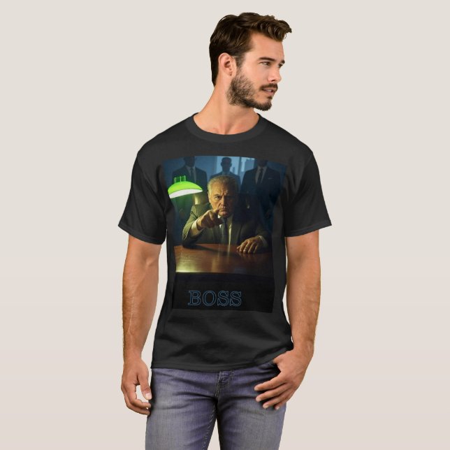 Boss avec textos hommes noir T-shirt (Devant entier)