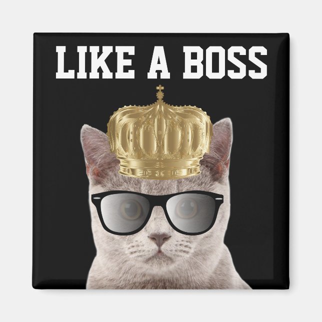 BOSS CAT ANNIVERSAIRE MAGNETS (Devant)