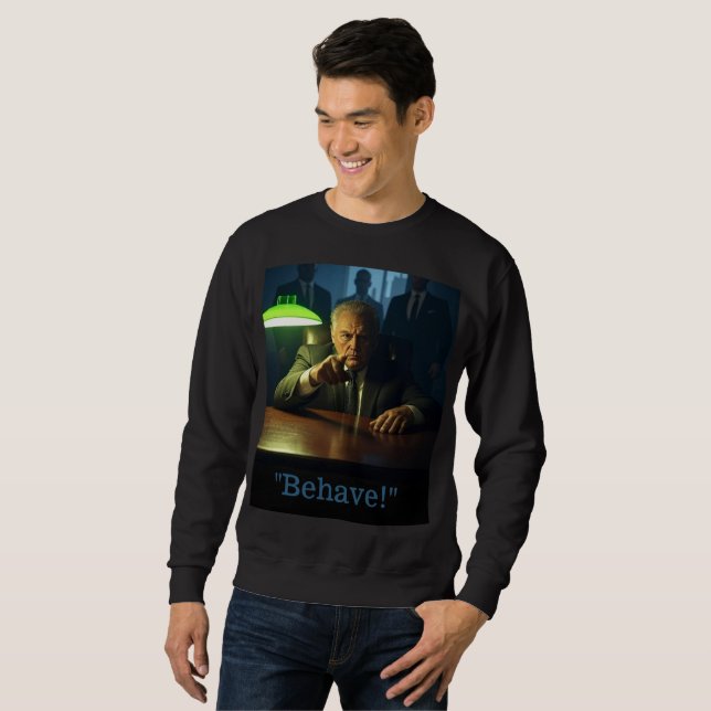 Boss comportement hommes noir sweatshirt (Devant entier)