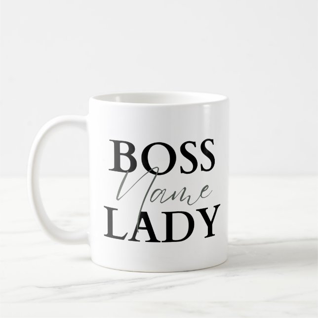 Boss Lady Coffee Mug - Boss Lady Mug, Lady Boss, B (Gauche)