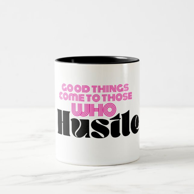 Boss Lady Pink Hustle Citer Café Mug (Centre)
