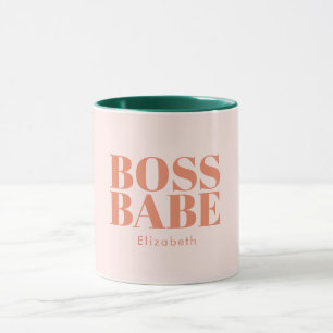 Boss Lady Retro Nom Customisé Café Mug