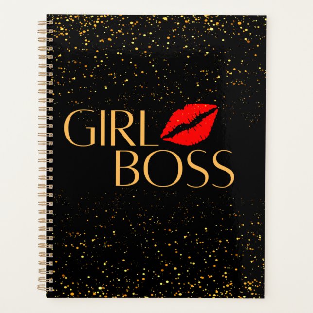 Boss Planner de Parties scintillant d'or (Devant)