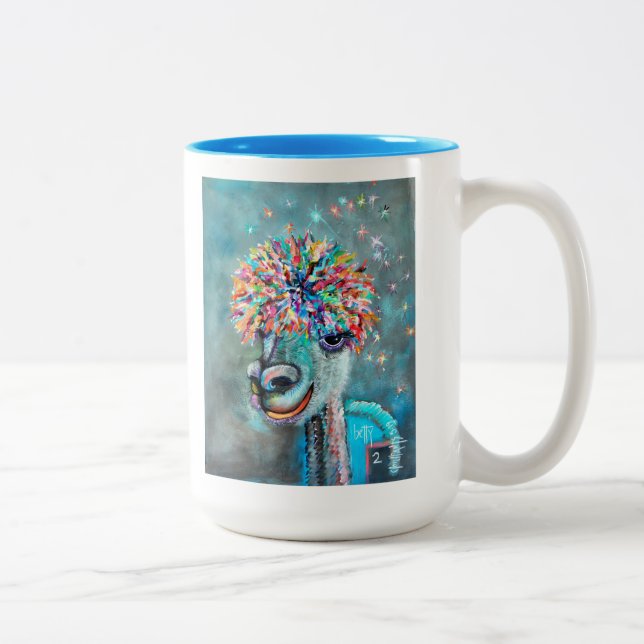 Bossy Betty 2 Alpaca avec son histoire mug 19r (Droit)