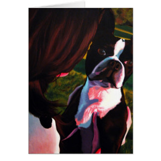 Boston dans la carte rouge de projecteur