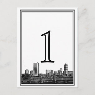 Boston Destination Wedding Numéro de table