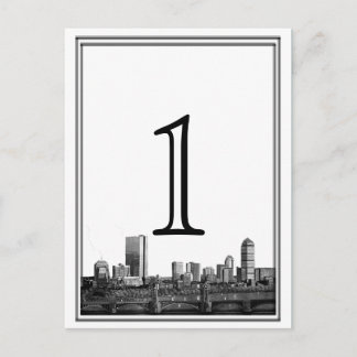 Boston Destination Wedding Numéro de table