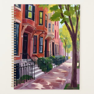 Boston Été   Maisons de Brownstone du Massachusett