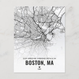 Boston Mariage Weekend Details Carte de boîtier
