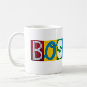 Boston marque avec des lettres la tasse