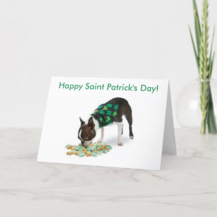 Boston Terrier Bonne Carte St. Patrick