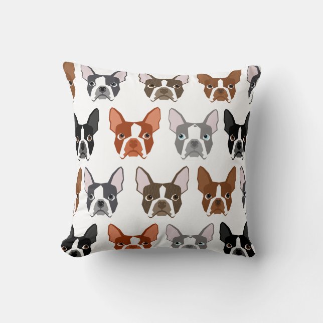 Boston Terrier coussin - jolies couleurs boston te (Recto)