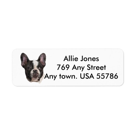 Boston Terrier customisé Étiquettes D’adresse Retour