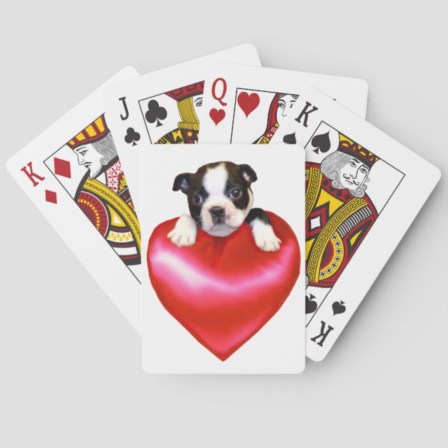 Boston Terrier jeu de cartes (dos)