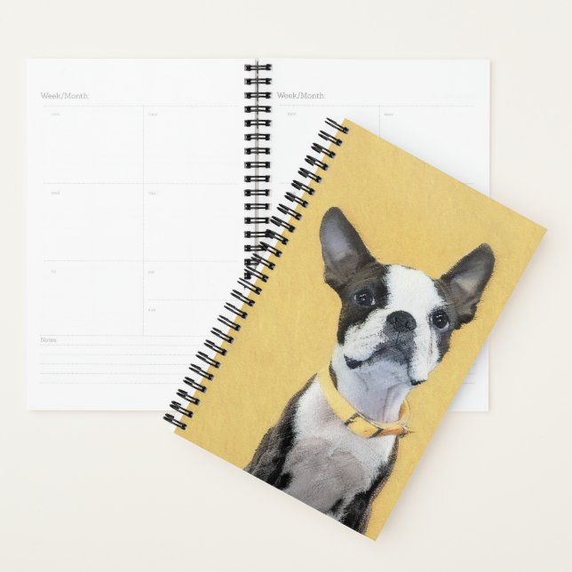 Boston Terrier Peinture - Cute Original Chien Art (Devant avec enveloppe)
