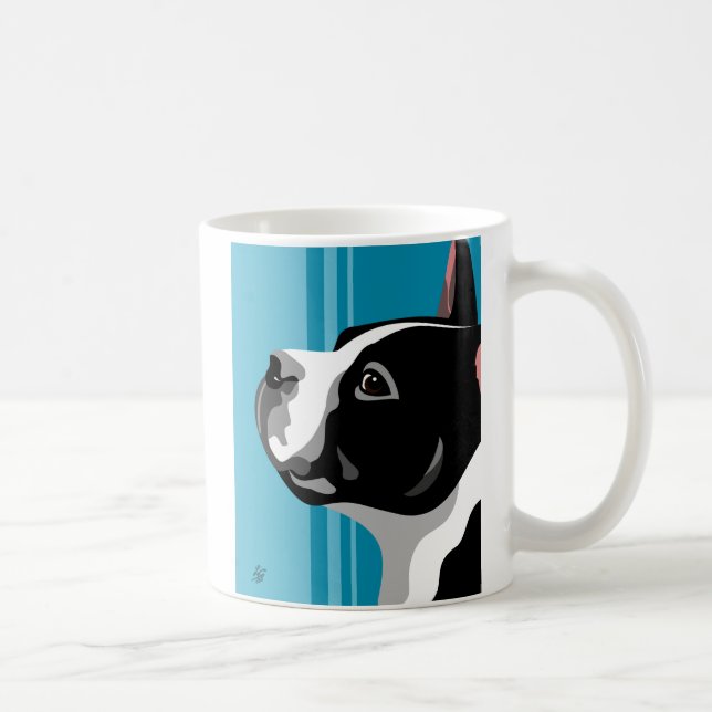 Boston Terrier Portrait Café Mug (Droite)