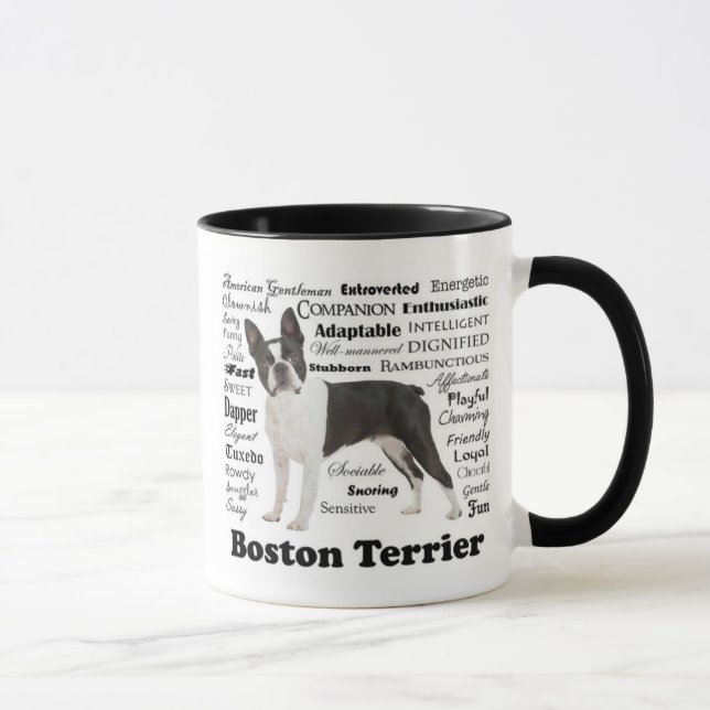 Boston Terrier Traits Mug (Droite)