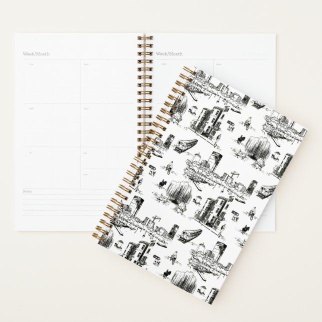 Boston Toile Planner (Devant avec enveloppe)