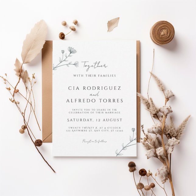 Botanical Elegant Wedding Invitation (Créateur téléchargé)