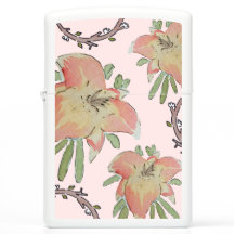 Botanical Garden Floral Watercolor Flowers Daylily