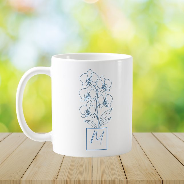Botanical Line Art Monogram Cofee Mug (Créateur téléchargé)
