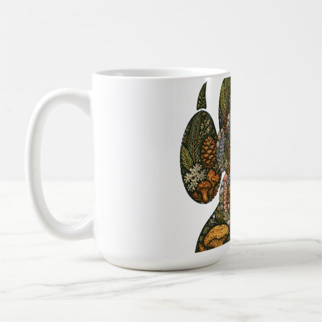 Botanical Wolf Paw Pine Forest Nature Mug (Gauche)